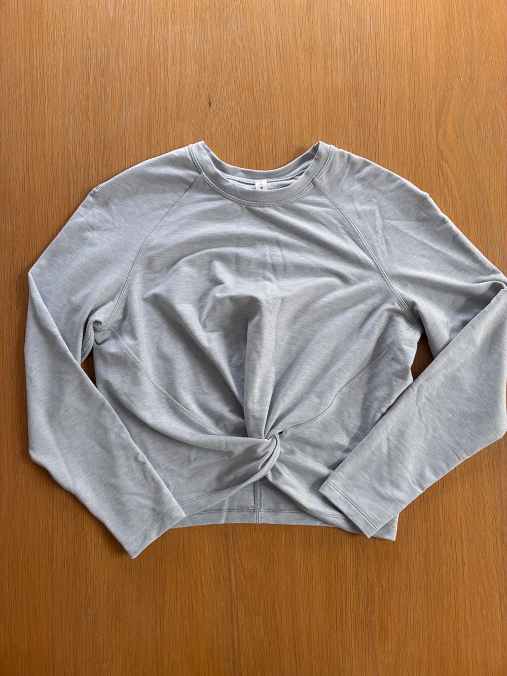 Lululemon Tuck & Gather Pullover Twist-Front Long Sleeve Grey-Athletic-4